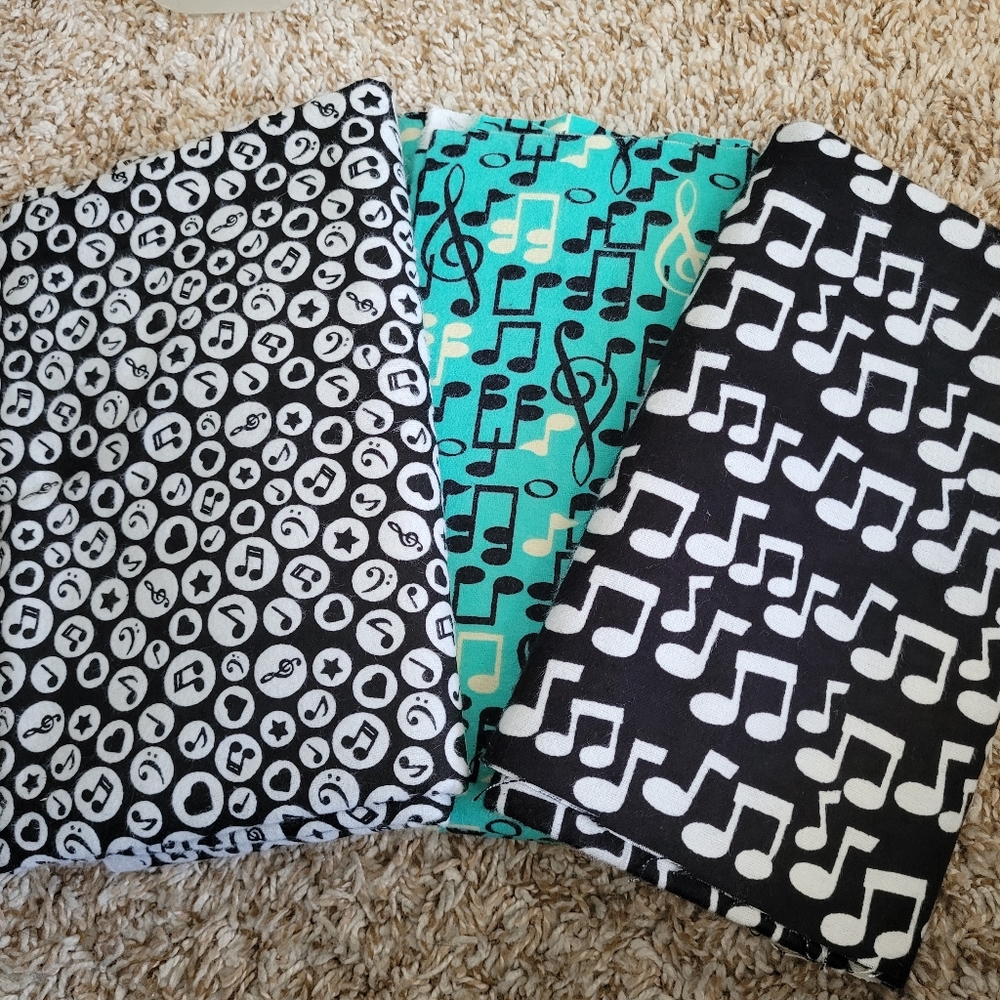 LAST CHANCE! NEW Music print Flannel Fabrics